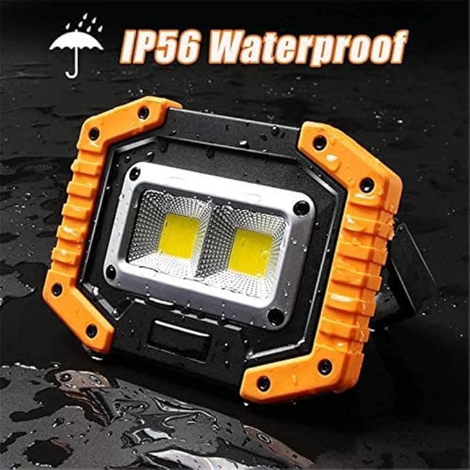 OTYTY LED Work Light Rechargeable, 30W 1500LM Battery Powered Portable Flood Lights with Magnetic Base, 4200mAh Battery for Camping Outdoor Car Repairs Job Site Lighting 2 Pack