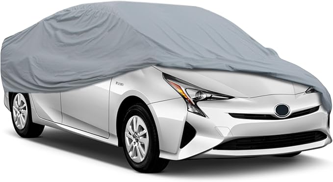 MotorTrend Custom Fit Car Cover for Toyota Prius 2001-2018, All-Weather Protection for Cars Trucks & SUVs, UV Resistant Waterproof Scratch-Resistant, Vehicle Cover for Outdoor & Indoor