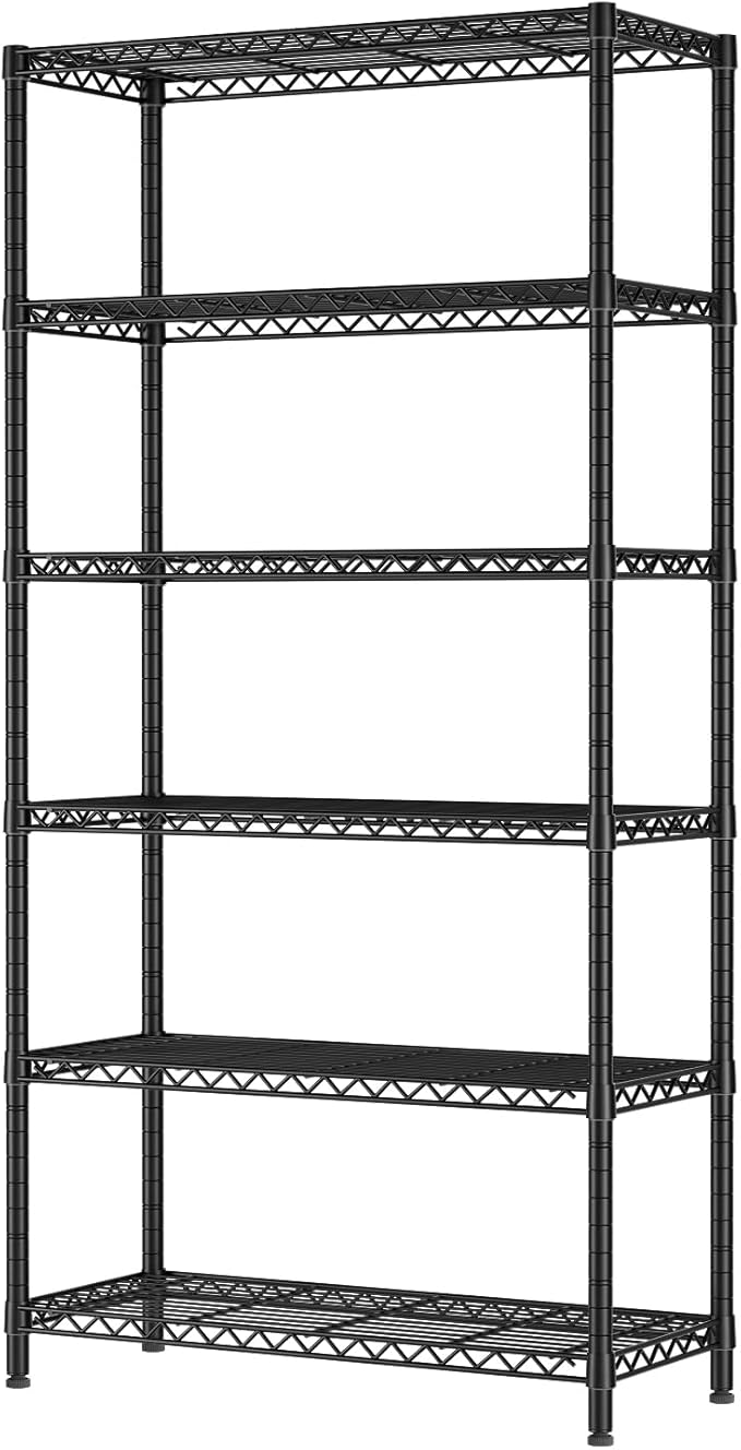 SINGAYE Shelf Closet Wire Shelving：Adjustable Metal Unit for Laundry Room Organization Bathroom Kitchen Home Garage Storage Pantry Rack Shelves
