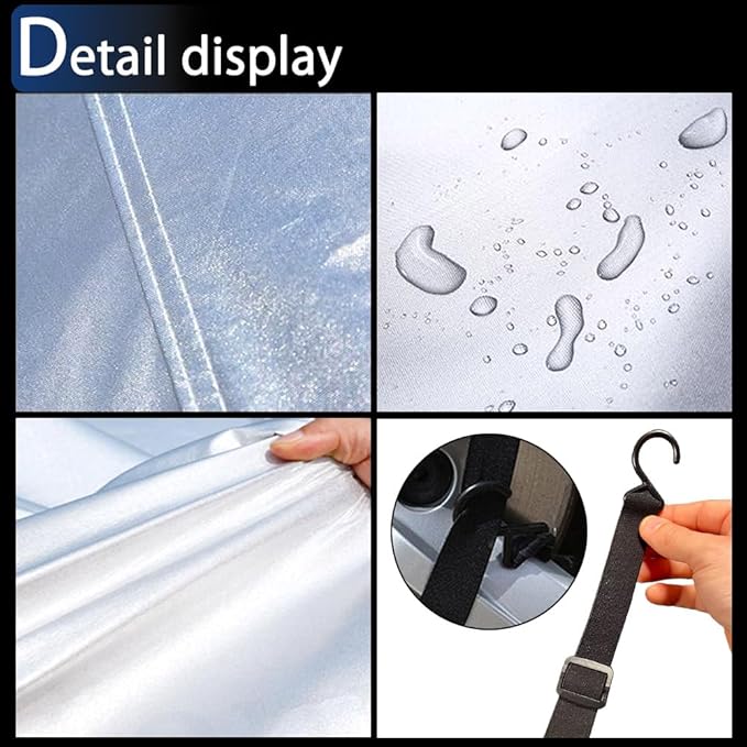 Half Car Cover Car Cover for Sunshade Half Car Body Cover Snow Cover Waterproof Universal 210D with Cotton (SUV/MPV)