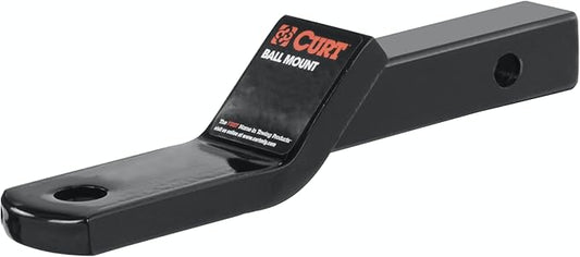 CURT 45503 Class 2 Trailer Hitch Ball Mount, Fits 1-1/4-Inch Receiver, 3,500 lbs, 3/4-Inch Hole, 1-Inch Drop, 3/8-Inch Rise