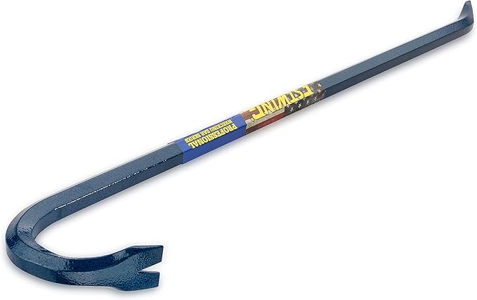 ESTWING Gooseneck Wrecking Bar - 3/4" x 30" USA Made Pry Bar with Angled Chisel End & Forged Steel Construction - EWB-30