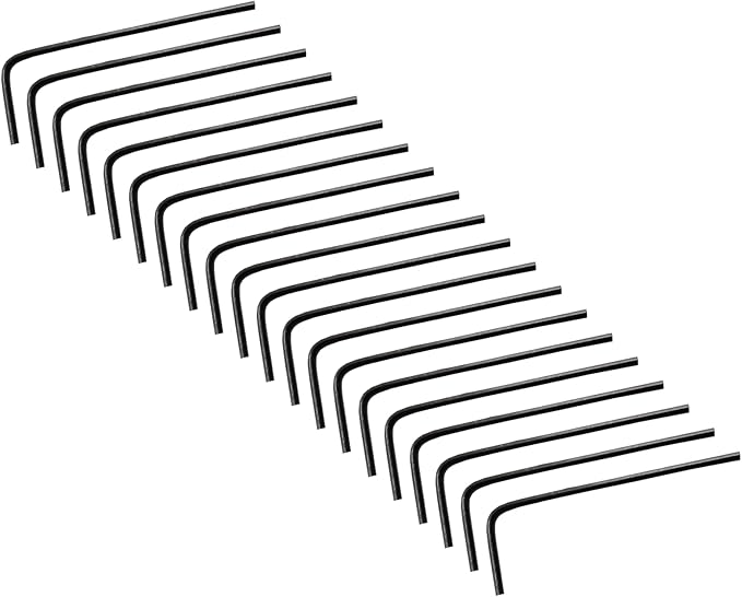 Piutouyar 1.5mm Hex Key Wrench, 60Pcs L Shaped Allen Key Set, Small Hex Wrench for Bike & Furniture Repair (Black)