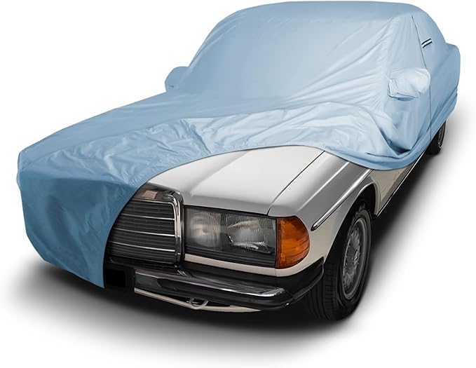 iCarCover Premium Car Cover for 1980-1994 Mercedes-Benz 200T, 200TD, 200TE Heavy Duty Waterproof All-Weather Automobiles Custom Fit Indoor Outdoor UV Snow Protection Covers with Straps and Bag