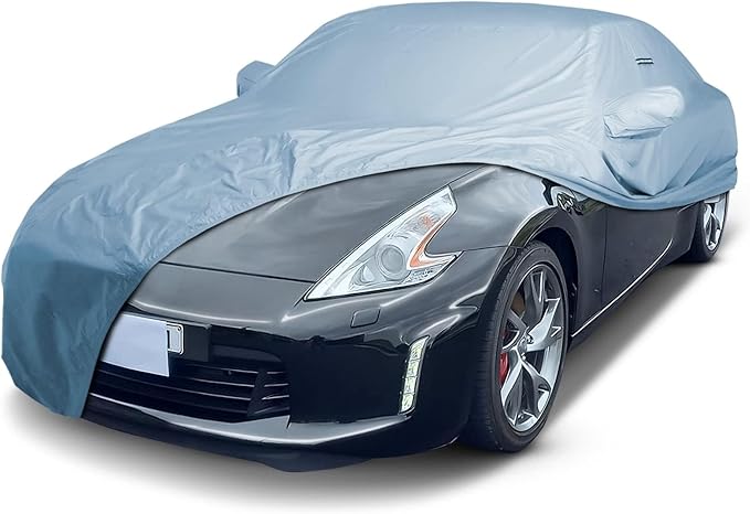 iCarCover Custom Car Cover for 2003-2026 Nissan Z, 370Z, 350Z, Waterproof All-Weather Rain Snow UV Sun Protector Full Exterior Indoor Outdoor Car Cover with Strap