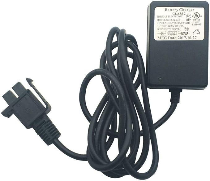 12 Volt Charger Works with Yamaha Raptor 700R Toyota FJ Cruiser MegaTredz Motion Trendz, 12V Battery Charger B-Type Plug Fit Ride On Peplacement