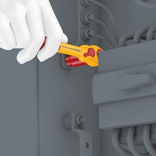 WERA 05004966001 8007 B VDE Zyklop Ratchet, Insulated, with Switch Lever, with 3/8" Drive, 3/8" x 222 mm