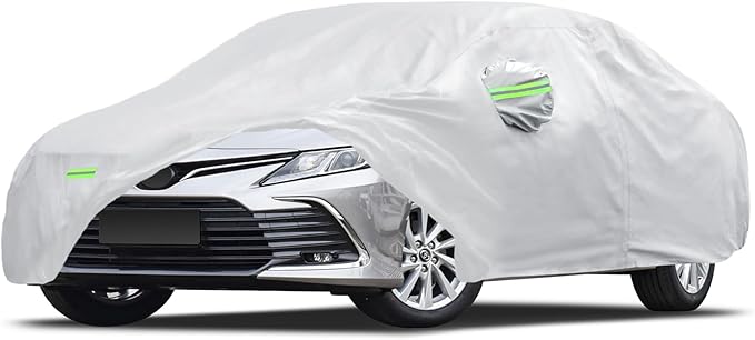 Car Cover Custom Fit for Toyota Camry 1996-2026, for Honda Accord 2001-2026, Migaven Waterproof Full Exterior Cover Sun Rain Protection with Door Zipper and Cotton Lining