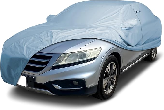 iCarCover Premium Car Cover for 2012-2015 Honda Crosstour Heavy Duty Waterproof All Weather Automobiles Custom Fit Indoor Outdoor UV Snow Protection Covers with Straps and Bag