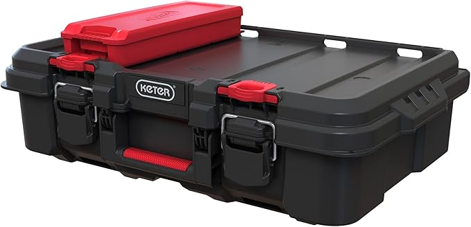 Keter Stack & Roll Heavy Duty DIY Power Tool Storage Case (253382)