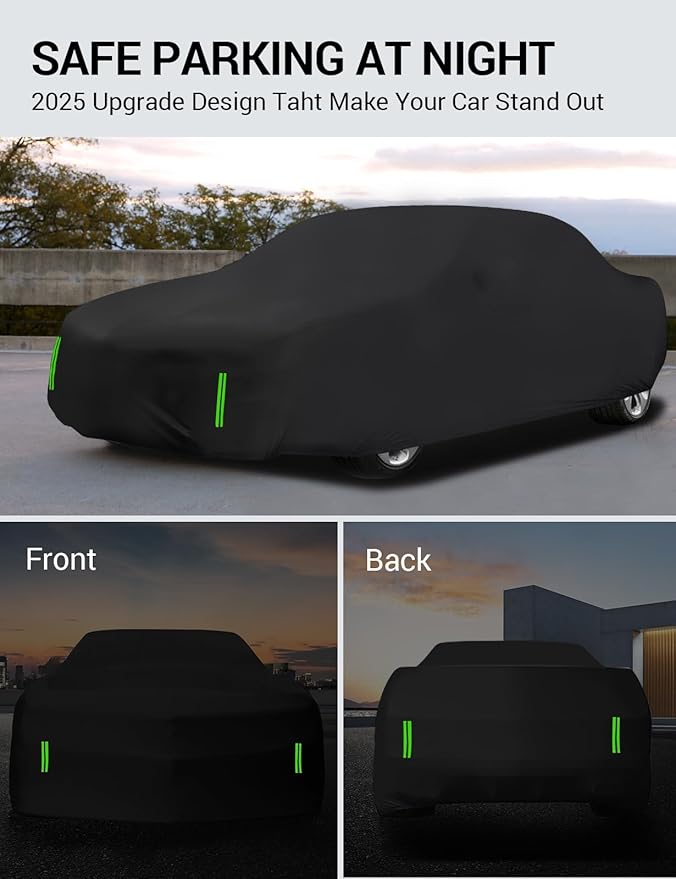 Proadsy 2026 Upgrade Car Cover Custom Fit for Dodge Challenger 2008-2023, Windproof Waterproof All Weather Protection, Sun Rain Dust Snow Outdoor Cover