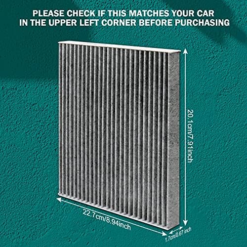 Cabin Air Filter Replacement for CF10709 FD709 CP709 Hyundai Kia Accent Genesis Coupe Tucson Veloste Forte Rio Sportage with Activated Carbon