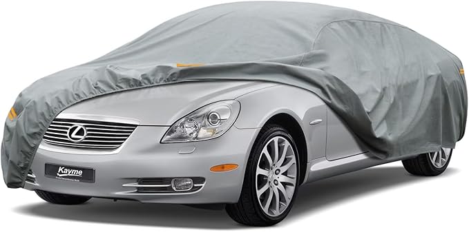 Kayme Heavy Duty Car Cover Custom Fit Lexus LS 400 LS430 LS460 LS500 LS600 Waterproof All Weather for Automobiles, Full Exterior Covers Sun Rain UV Protection.（Deliver About 3-10 Days）