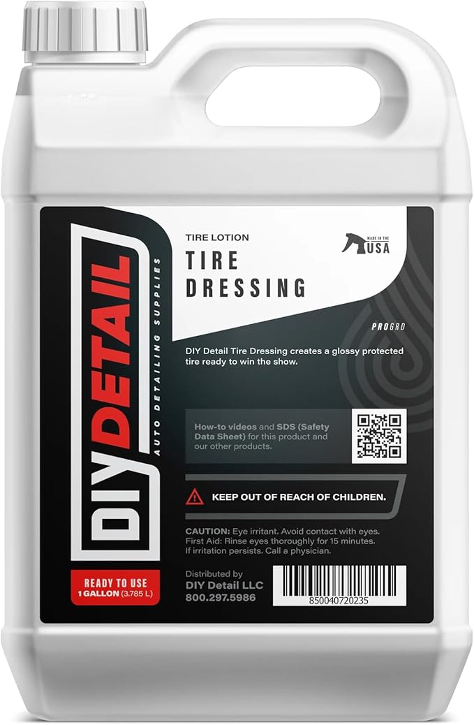 diy detail Tire Dressing - Non Greasy High Gloss 16oz (Gallon (128oz))