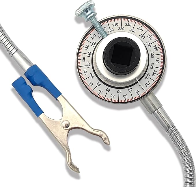 JOYFUL&HOPEFUL Torque Angle Gauge 1/2,Torque Angle Meter,360 Degree Torque Wrench,w/Flexible Clip Arm