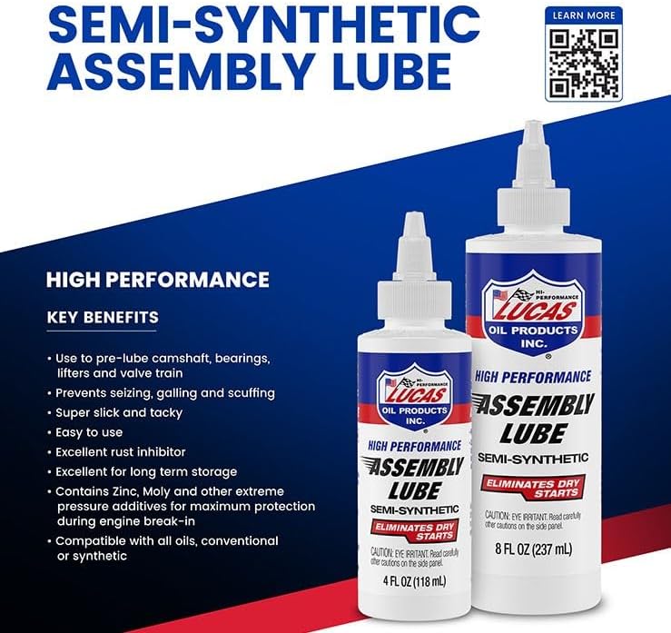 Lucas Oil 10152 High Performance Semi-Synthetic Assembly Lube - 4 Ounce, Case of 12