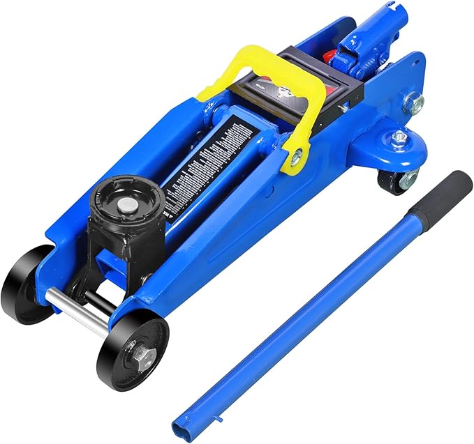 Jack Boss Floor Jack 1.5 Ton (3,000 LBs) Hydraulic Car Jack, Lifting Range from 5.1 Inch to 12.6 Inch, Fits Sedans Automotive Blue