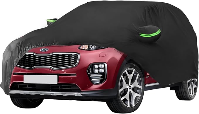 Proadsy Car Cover for 2010-2024 2025 2026 Kia Sportage, Waterproof All Weather for Automobiles, Windproof Snowproof Rain Hail Sun UV Protection Full Outdoor Indoor Exterior Car Covers, Black