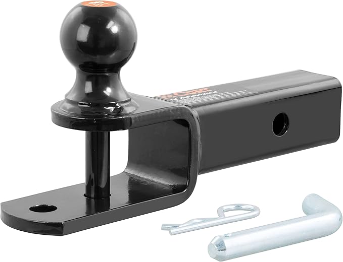 CURT 45009 3-in-1 ATV Trailer Hitch Mount, 2-Inch Ball, Clevis Pin, 5/8-Inch Hole, Fits 2-Inch Receiver