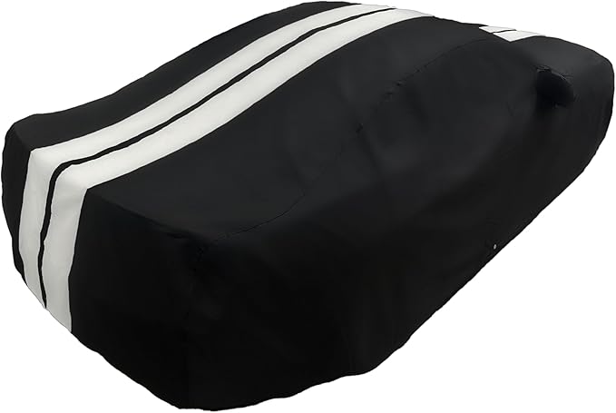 SR1 Performance USA Camaro Outdoor Car Cover for 2010–2024 - Water Resistant Breathable All Weather Protection, Sport Stripe Design, Windproof UV Protection (Black/Gray)