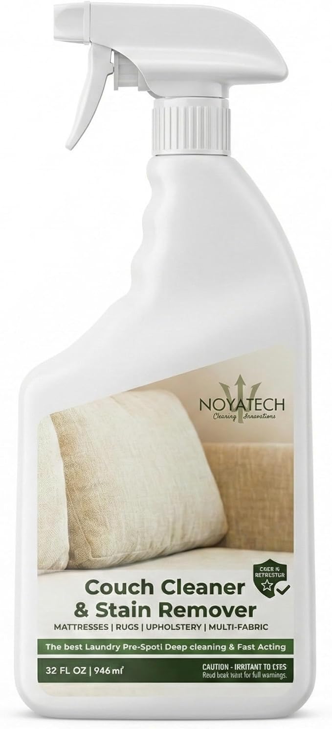 Couch Cleaner and Stain Remover Spray – Professional Strength, Multi-Surface Fabric and Upholstery Cleaner – Pet-Safe, Non-Toxic, Quick-Drying for Couches, Sofas & Car Interiors.