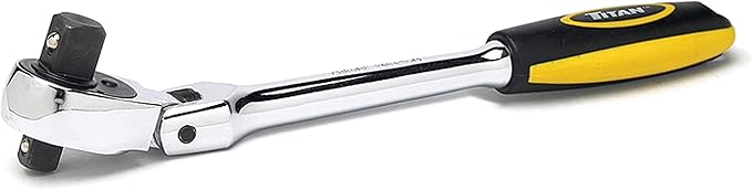 Titan 12358 3/8-Inch and 1/2-Inch Dual Drive x 9-1/2-Inch 72-Tooth Flex Head Dual Head Ratchet