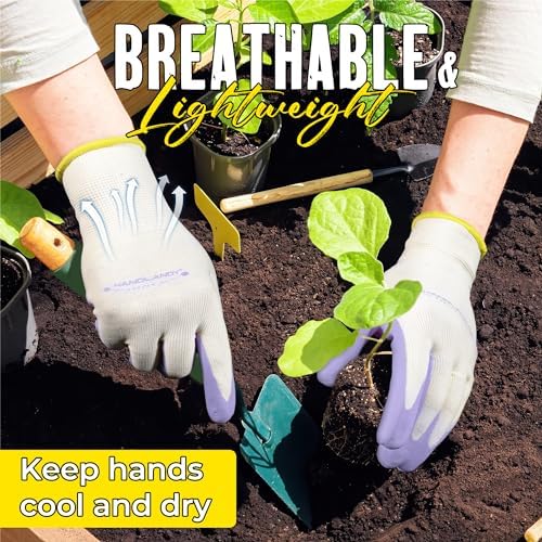 HANDLANDY 2/3/6 Pairs Womens Gardening Gloves, Garden Gloves for Women