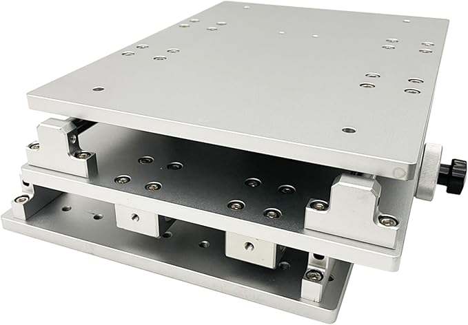 INTBUYING 2 Axis Moving Table for Laser Marking Engraving Machine Portable XY-Axis Moving Workbench 300 * 220 Two-dimensional Marking Machine Table