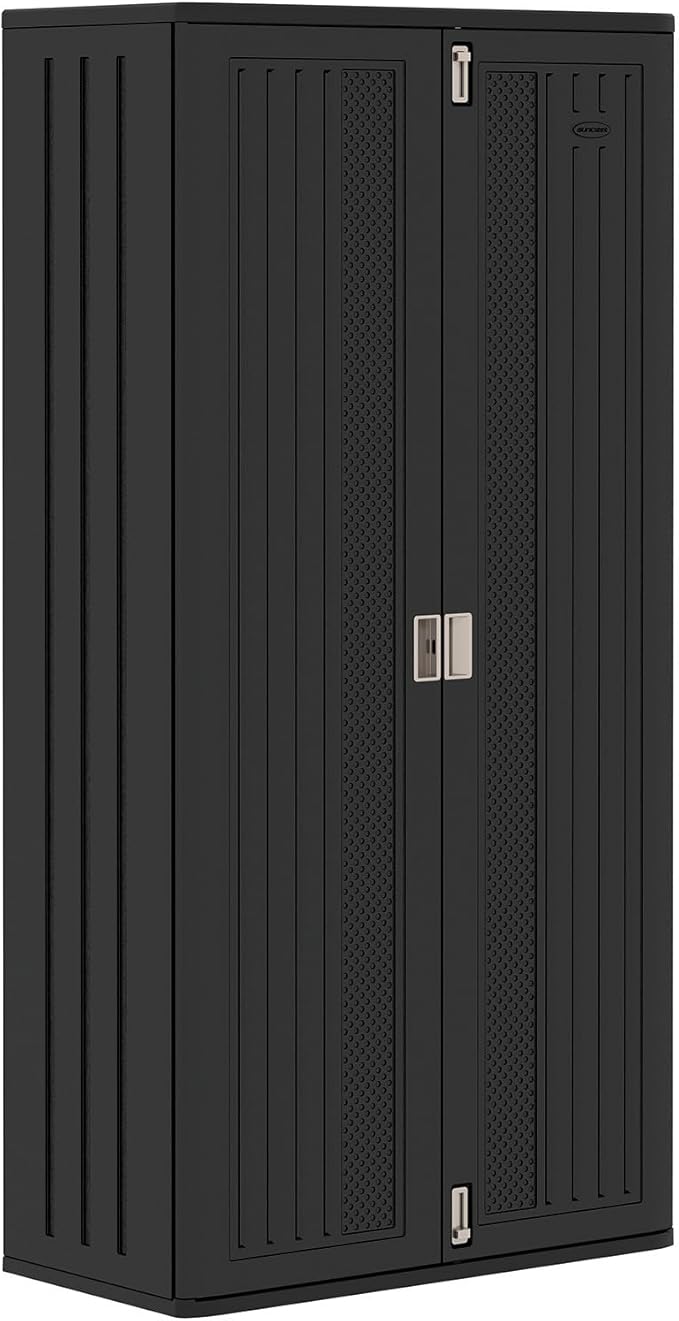 Suncast Mega Tall Storage Cabinet, Black