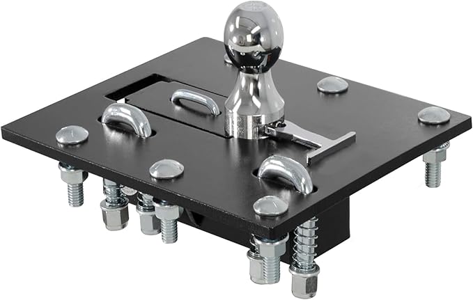 61052 Over-Bed Folding Ball Gooseneck Hitch, 30,000 lbs, 2-5/16-Inch Ball, Replacement for Curt Compatible with Ford GMC Silverado Ram (Black