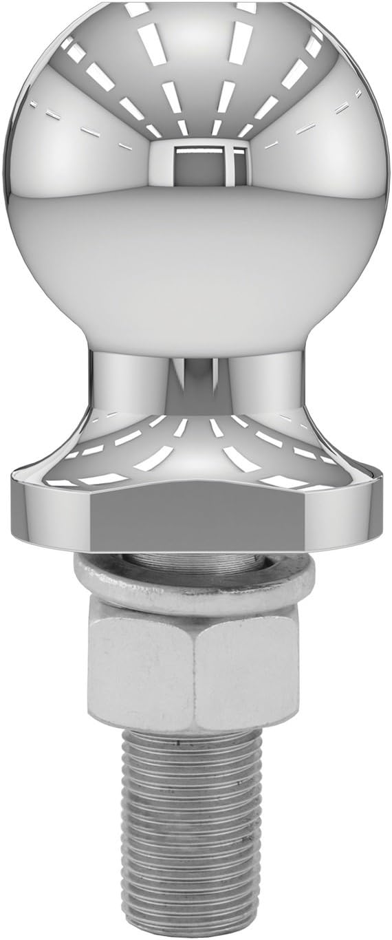 CURT 40065 Chrome Trailer Hitch Ball, 3,500 lbs, 2-Inch Diameter, 3/4 x 2-1/8-Inch Shank