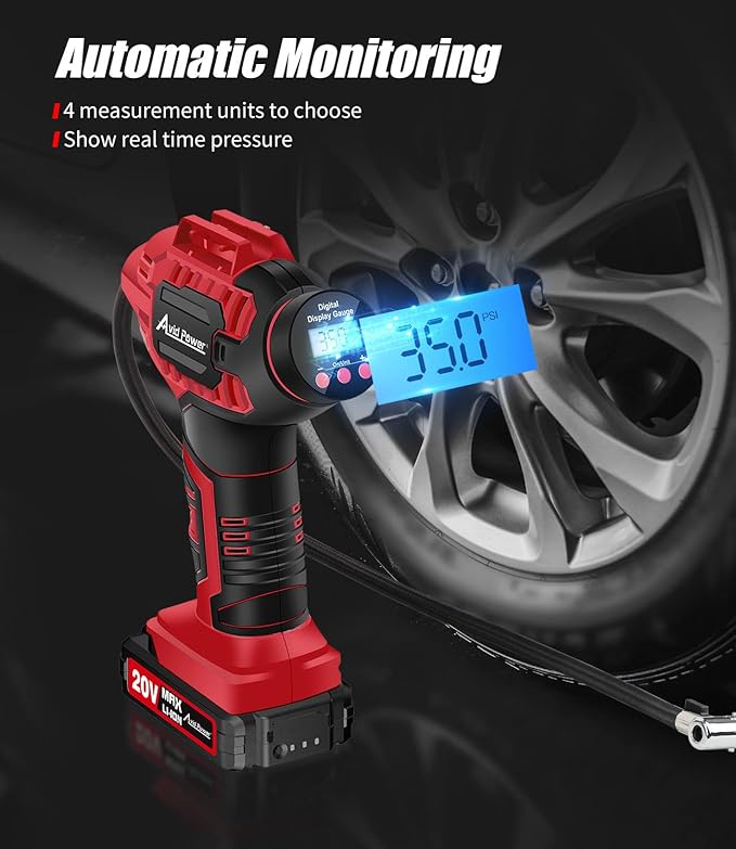 AVID POWER Tire Inflator Air Compressor Bundle with 20V Cordless Drill Set with 22pcs Drill Bits
