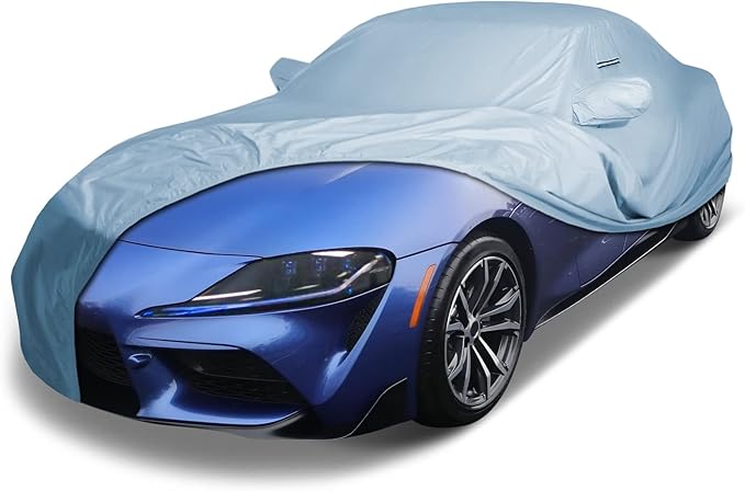 iCarCover Custom Car Cover for 2020-2026 Toyota GR Supra, Waterproof All Weather Rain Snow UV Sun Protector Full Exterior Weatherproof Indoor Outdoor Car Cover with Strap