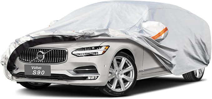 6 Layer Car Cover Custom Fit Volvo S90 (2016-2025) Waterproof All Weather, Heavy Duty Outdoor Snow Sun Rain Uv Protection (Ships from US Warehouse, Delivery 3-8 Days)