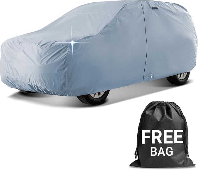 iCarCover Premium Plus SUV Car Cover Waterproof All Weather Rain Snow UV Sun Protection, CJ-5, Wrangler, FJ40, Tracker 2-Door, Sidekick 2-Door, Samurai, Size S56 (See Size Chart)