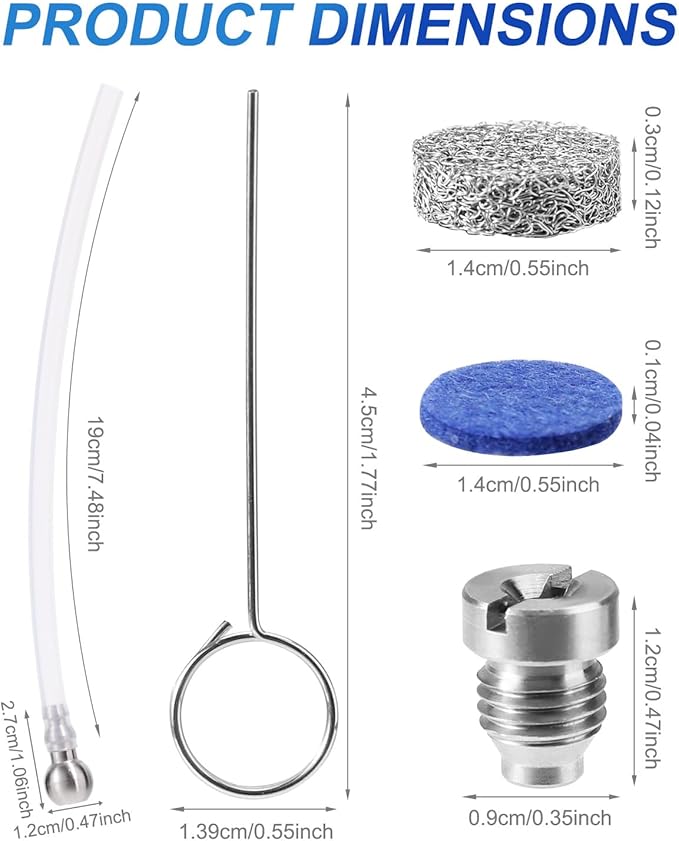 2 Sets Foam Cannon Orifice Kit, Universal 0.04in Cannon Orifice Nozzle and Foam Maker Meshes Kit Replacement Parts with Cleaning Tools Straw Filter Balls