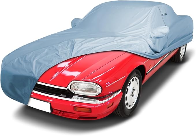iCarCover Custom Car Cover for Jaguar XJS, Waterproof All-Weather Rain Snow UV Sun Protector Full Exterior Indoor Outdoor Car Cover with Strap (Year Fits 1975-1996)