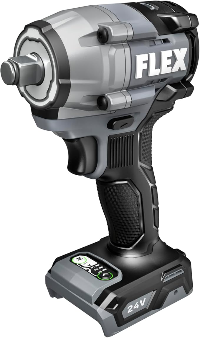 FLEX 24V Brushless Cordless 1/2-Inch 450 Ft-Lbs Torque Compact Impact Wrench Tool Only, Battery and Charger Not Included - FX1431-Z