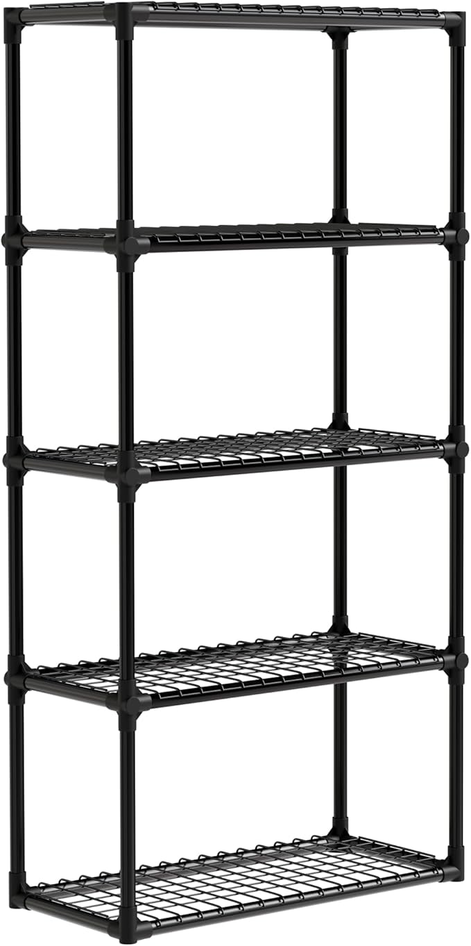 ALTLER Heavy Duty 5-Shelf Shelving Unit Standing Storage Shelf Units for Laundry Bathroom Kitchen Pantry Closet