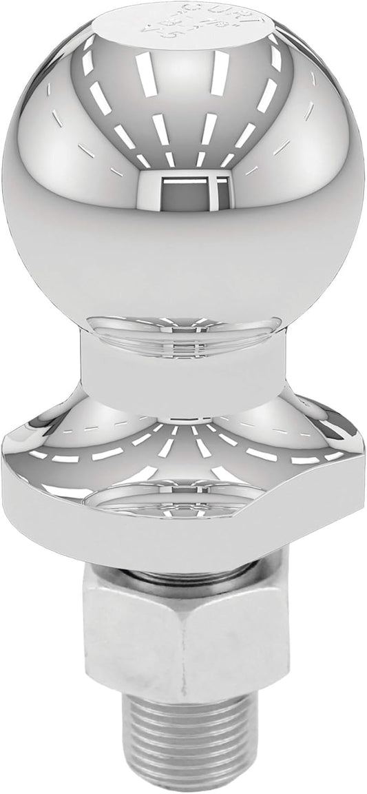 CURT 40001 Chrome Trailer Hitch Ball, 2,000 lbs, 1-7/8-Inch Diameter, 3/4 x 1-5/8-Inch Shank, Silver