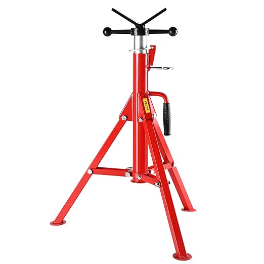 Pipe Jack Stand Robust Steel Heavy-Duty Construction | Adjustable Height Range | Folding & Portable Design | Secure Stability | Versatile Applications
