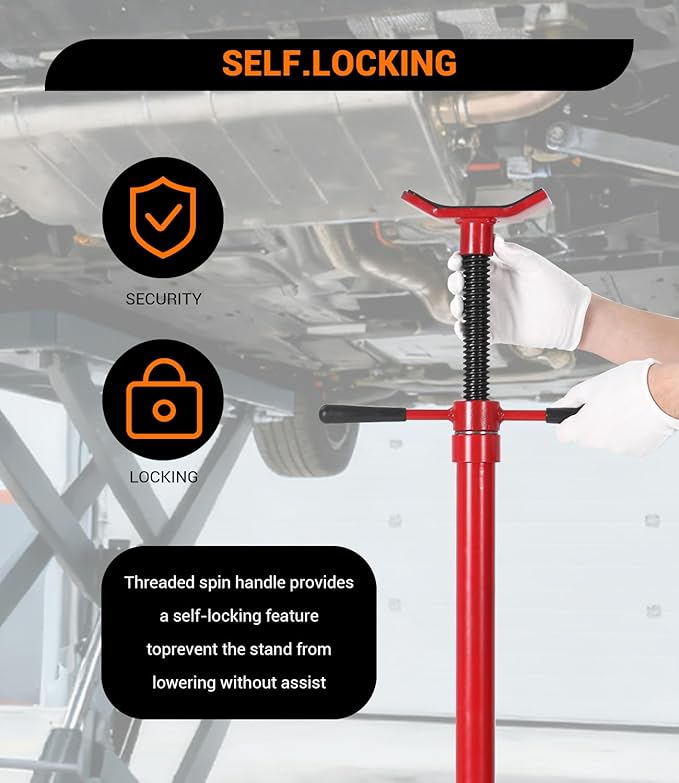 2PACK Underhoist Support Stand, 3/4 Ton Jack Stand, Under Hoist Stand for Vehicle Lifting & Support, 1655Lbs Capacity, Lifting from 38.4 to 75.4Inch,