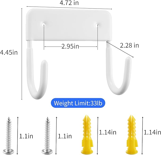 COKUMA Ironing Board Holder, Sturdy and Space-Saving Ironing Board Hanger Wall Mount Suit for Most Iron Board and Step Ladder in Laundry Room, Garage and Storage Room
