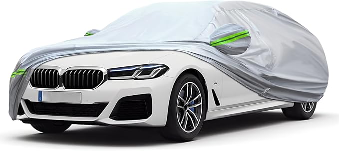 KEYOOG 6-layer Full Car Cover Is All-weather Waterproof, Universal In All Seasons, Snow Prevention, Rainproof, Acid Rainproof, Sunscreen, Ultraviolet-proof, Universally Applicable To Sedan (188"-198")