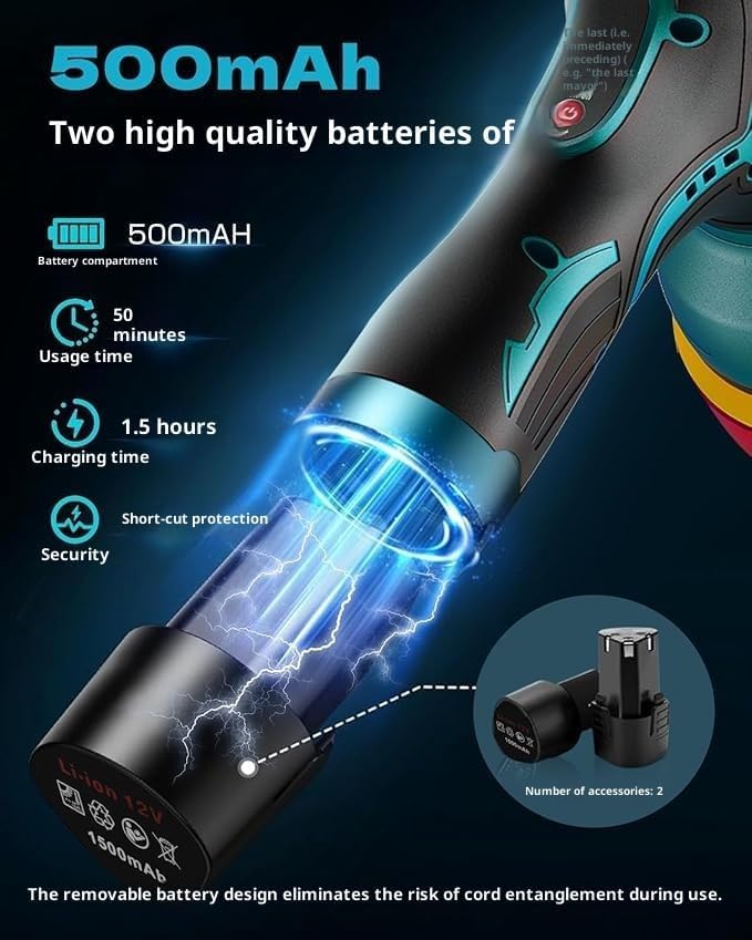 Cordless Car Buffer Polisher,5500RPM Cordless Car Polishing Machine with 2x21V Rechargeable tteries,21 PCS Attachments&8 Variable Speed,Polisher for Car Detailing Scratch Removing, Polishing