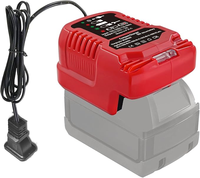 Replacement Charger for Milwaukee M18 18V, Battery Adapter for Milwaukee 18V Lithium-Ion Tools Battery Power Charger