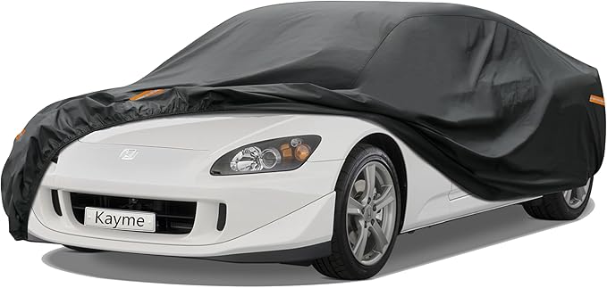 Kayme 7 Layers Car Cover Custom Fit for Honda S2000 (1999-2009) Waterproof All Weather for Automobiles, Outdoor Full Cover Rain Sun UV Protection.