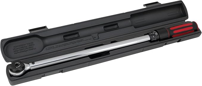 Performance Tool M199 1/2-Inch Drive Click Torque Wrench With Patented Torque Adjusting Locking Collar (25 to 250 ft/lb)