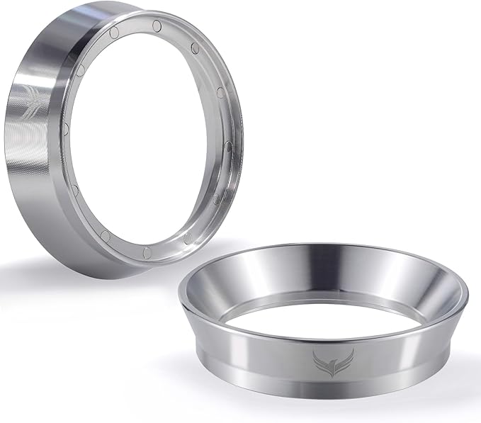 Espresso Funnel 58mm and Puck Screen Set - Includes Stainless Steel Portafilter Funnel and 3pcs Filters for 58mm Portafilter Baskets