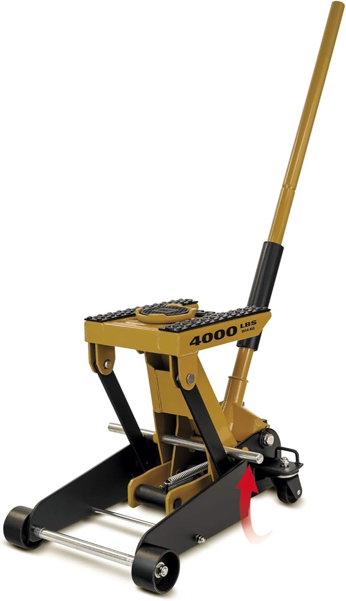Cat 4000 Lb. 3-in-1 Garage Floor and ATV Jack with Tie-Down Straps- 240108